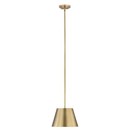 Z-Lite Lilly Pendant, 1-Light, 12 In.W x 9.5 In.H, Rubbed Brass/Rubbed Brass 2307-12RB